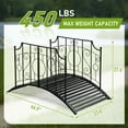 thumbnail image 4 of Zimtown 4ft Iron Garden Bridge with Flat Top Railing and Ball Handle for Outdoor Yard Decor, Black, 4 of 8