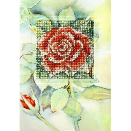UPC: 5901703218059 | Complete counted cross stitch kit – greetings card Rose 6228