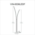 thumbnail image 3 of Dainolite  Vincent Floor Lamp - 34W - Matte Black - White Acrylic Diffuser, 3 of 4