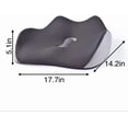 thumbnail image 2 of Orthopedic Memory Foam Seat Cushion with Lumbar Support – Sciatica, Tailbone, Coccyx, Hip & Back Pain Relief – 5-Zone Ergonomic Design for Office Chair, Car, Wheelchair & Home Use (Grey), 2 of 9