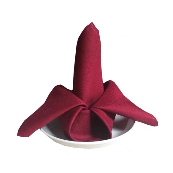 JANGSLNG Solid Color Napkin Reusable Washable Cloth Home Hotel Wedding Party Accessries