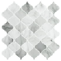 clevermosaics 12" x 12" Marble Peel and Stick Wall Tiles for Kitchen Backsplash - 6 Sheets