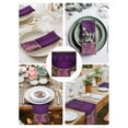thumbnail image 3 of Purple Boho Floral Cloth Napkins Set of 8 Reusable Dinner Napkins, Vintage Ethnic Tribal Abstract Art Cocktail Napkin Washable Table Napkins for Wedding/Holiday Party/Baby Shower 20"x20", 3 of 7
