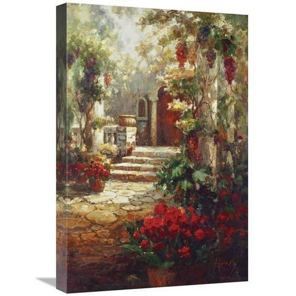 Global Gallery GCS-128535-1624-142 16 x 24 in. Courtyard Romance Art Print - Hong