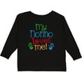 thumbnail image 3 of Inktastic Nonno Loves Me Boys or Girls Long Sleeve Toddler T-Shirt, 3 of 5