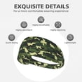 thumbnail image 3 of Green Camouflage Classic Headbands for Women Men, Workout Elastic Sweat Band for Yoga Running Cycling Gym Exercise Non Slip Head Bands for Women's Hair, 3 of 5