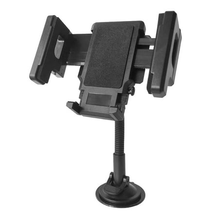 D'Luca Car Windshield Goose Neck Cell Phone Mount Adjusts 2 to 4.5 Inches,