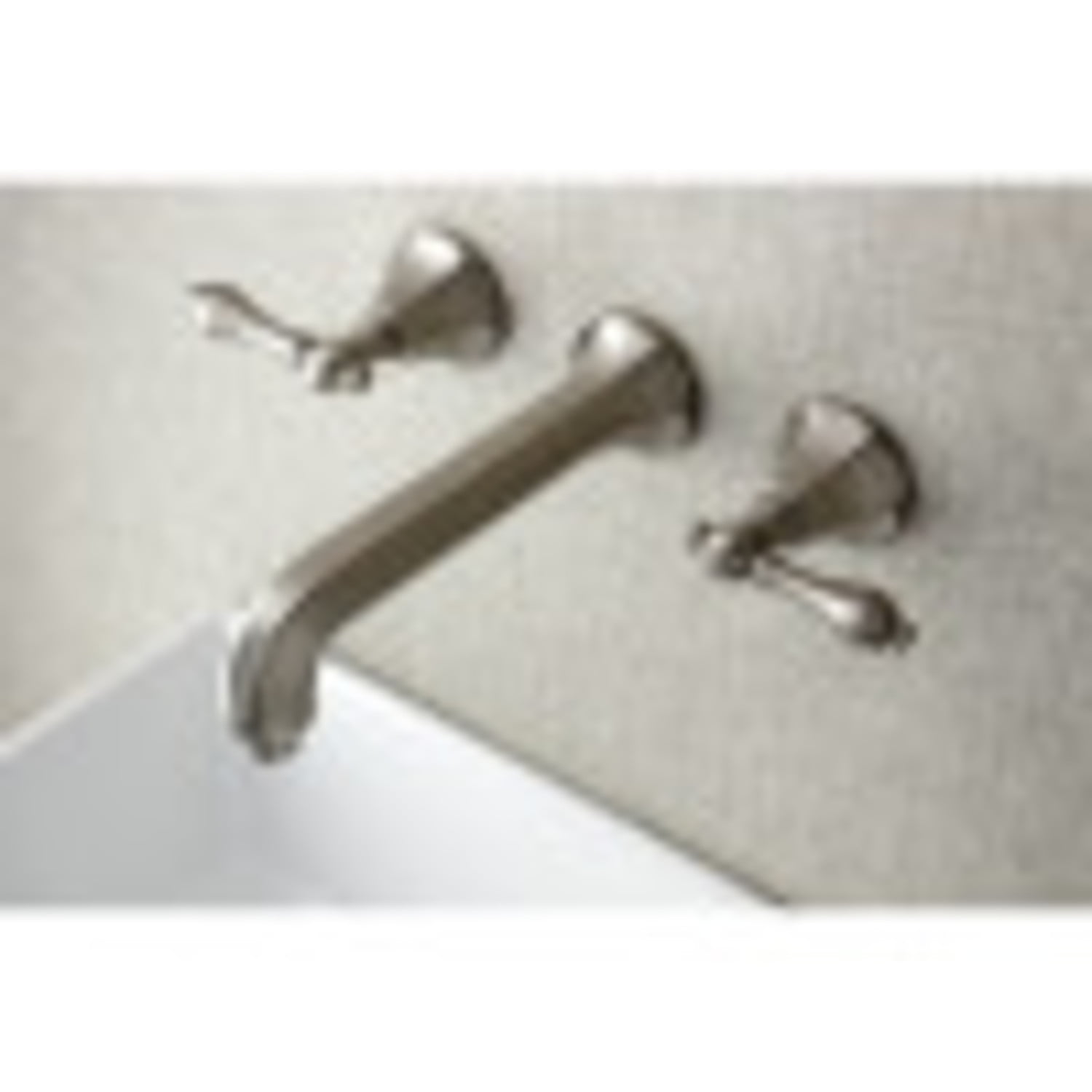 Kingston Brass KS4128AL Metropolitan 2-Handle Wall Mount Bathroom Faucet, Brushed Nickel