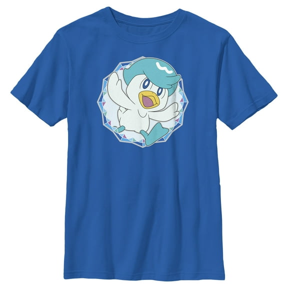 Boy's Pokemon Quaxly Circle  Graphic Tee Royal Blue Medium