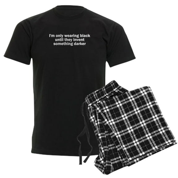 CafePress - I'm Only Wearing Black Until Men's Dark Pajamas - Men's Dark Loose Fit Cotton Pajama Set