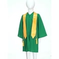 thumbnail image 2 of inlzdz Robe de Collation des Grades Unisexe pour Enfants Garçons Filles avec Pompon Doré Écharpe Simple 2025 Vert 42, 2 of 7