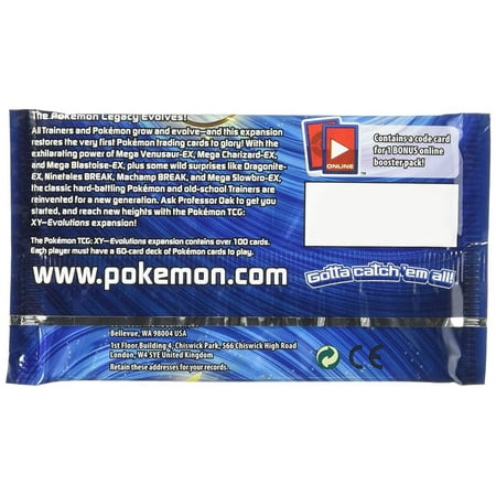 Pokémon - XY Evolutions Sleeved Booster Trading Cards - Styles May Vary