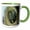 Green/White, variant on 3drose, Baby Birds Robins Nest, 11oz Two-tone Green Mug