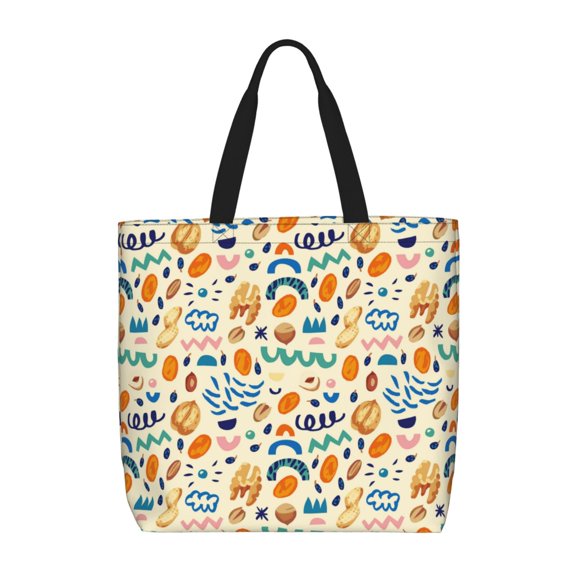 Fuzoiu Peanuts 8 Print Durable Tote Bag,Shoulder Bag with Zipper Closure,Casual Tote's Handbag,for Daily Use, Shopping, School, Work