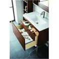thumbnail image 4 of James Martin Vanities 31.5" Single Vanity, Mid-Century Walnut, Matte Black Base w/ Glossy White Top, 4 of 7