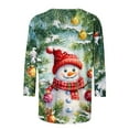 thumbnail image 4 of Womens Christmas Tops Sparkly Christmas Tree Shirt 3/4 Sleeve Blouses for Women Casual Crewneck Basic Tee Shirts Holiday Tops, 4 of 5