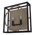 thumbnail image 2 of Hunter - Stone Creek 2-light French Oak, Medium Size Sconce Light, Dimmable, Rustic Style, for Bedrooms, Dining, Living Rooms - 19227, 2 of 8