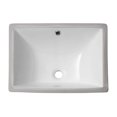 thumbnail image 4 of 20.25" X 15" White Ceramic Undermount Bathroom Sink with Overflow, 4 of 8