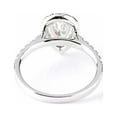 thumbnail image 2 of 1.25 Cts Certified Pear Shape Moissanite Diamond Halo Engagement Ring, 18K White Gold Plated Ring /925 Sterling Silver Ring, 2 of 5