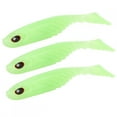 thumbnail image 3 of Señuelos de Pesca artificiales con cola en T, cebo de cola de paleta suave realista, 105mm, 9,2g, Color luminoso, 3 uds., 3 of 8