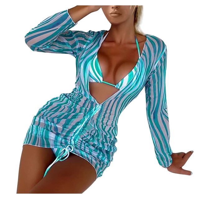 Bikini sólido con correa para mujer, Bikini con escote en V profundo, conjunto de traje de baño dividido cómodo, traje de baño de tres piezas OAVQHLG3B Store lin121212