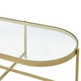 thumbnail image 6 of Acme Charrot Coffee Table, Clear Glass & Gold Finish, 6 of 6