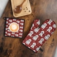 thumbnail image 5 of Pink Bichon Frise Kitchen Oven Mitt and Pot Holder Sets 2 Pcs for Baking, Cooking and Grilling, Heat Resistant Up To 392 °F, 5 of 7