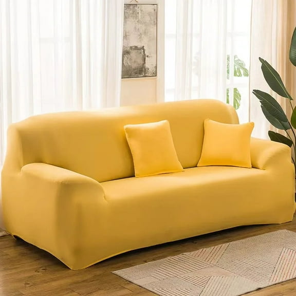 Elastic Solid Sofa Cover 1/2/3/4 Seater Cover for Sofa Couch Armchair L-Shaped Corner Sofa Cover Slipcover for Living Room