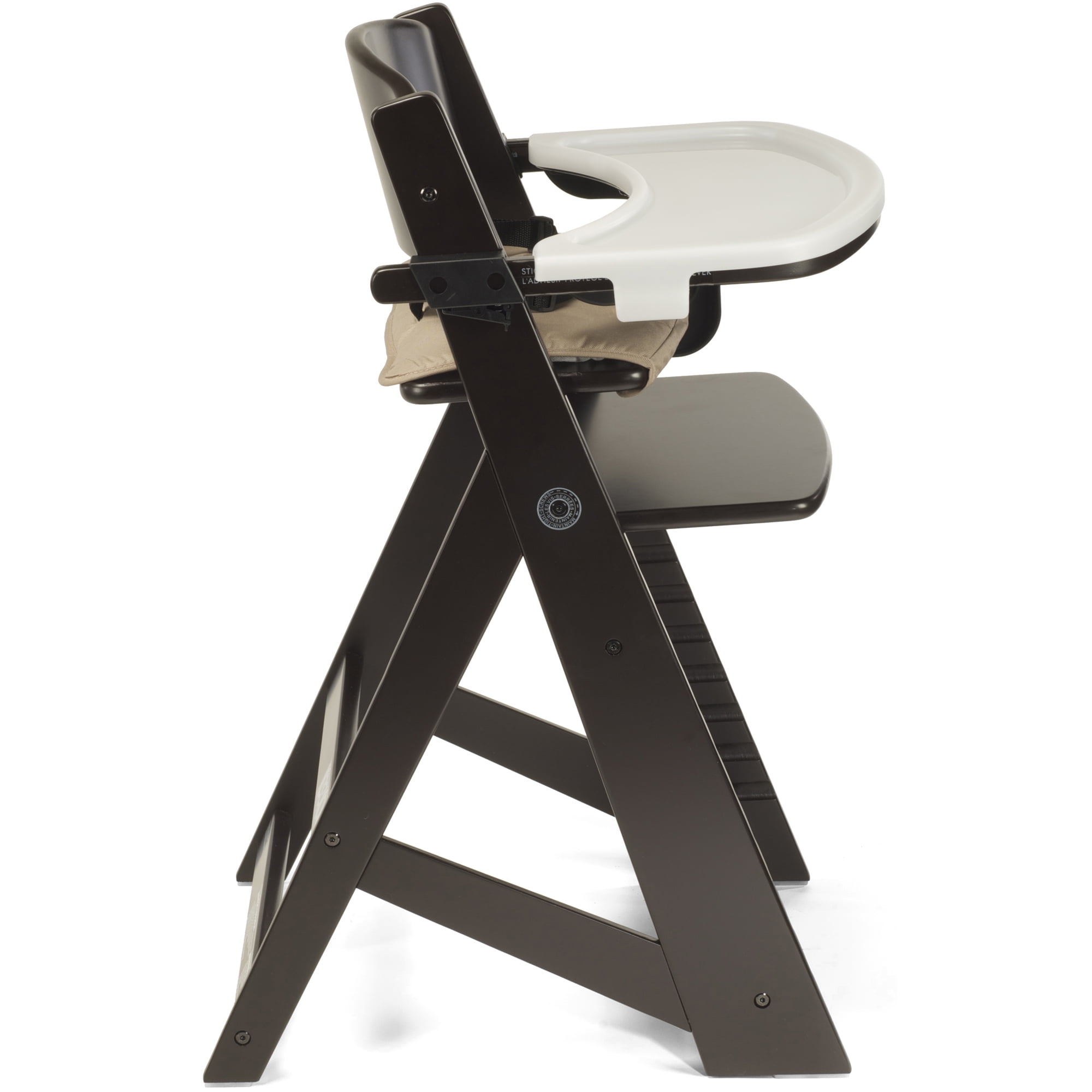 Height Right™ High Chair with Infant Insert - Safe, comfortable seat children, adjustable wood high chair is ideal for children aged 6 mos. to 3 years- ESPRESSO