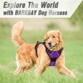 thumbnail image 2 of BARKBAY No Pull Dog Harness Front Clip Heavy Duty Reflective Easy Control Handle for Large Dog Walking(Purple,M), 2 of 9