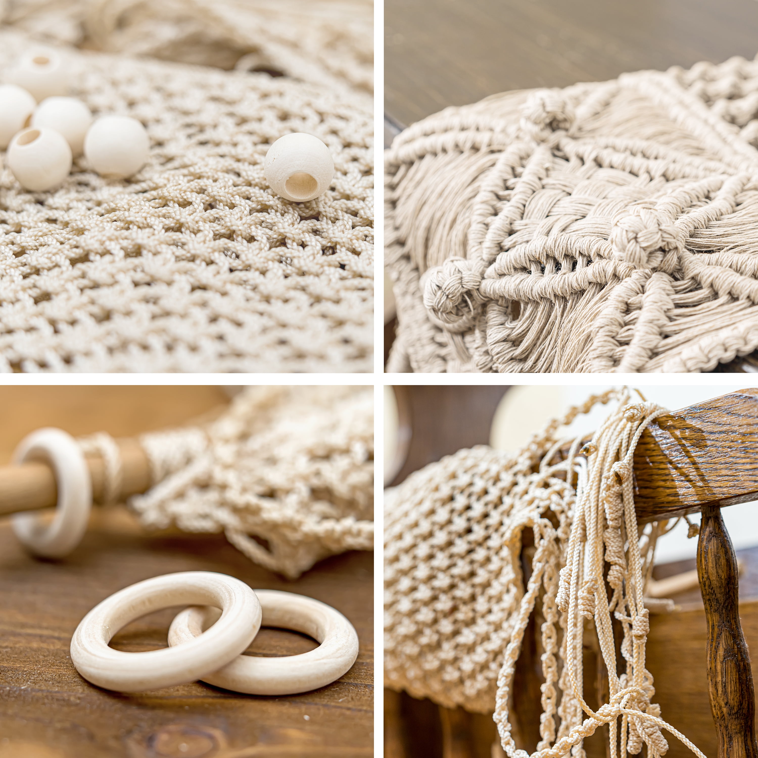 Macrame Kit - Beginner Macrame Supplies and Ebook with 225yd Macrame Cord 3mm. DIY Macrame Plant Hanger Kit for Adults