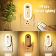 thumbnail image 4 of VONTER USB Multi Plug Outlet Extender with LED Night Lights, Plug-in Wall Charger with Dusk to Dawn Sensor Light, Surge Protector with 2 USB Charging Ports & AC Power Outlet Splitter, Pack of 1, 4 of 6