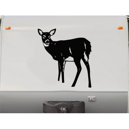 Doe Deer Standing Decal Trailer Camper Auto Truck Vinyl Sticker