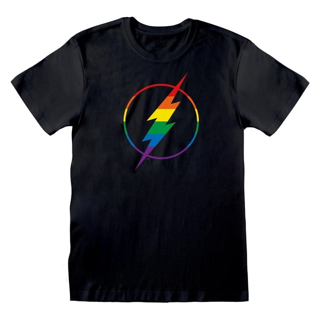 Flash - Camiseta Logotipo Pride para Adultos Unisex (Negro)