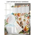 thumbnail image 4 of No Hook Cloth Fabric Shower Curtain with Snap in Liner, Colorful Squirrel Waterproof Shower Curtains Set with See Through Top Window, Botanical Berry Pine Cones Rustic Bath Curtains Shower 36"x78", 4 of 6