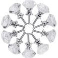 thumbnail image 2 of EcoNesxp Clear 10mm Diamond Shape Drawer Kitchen Cabinet Dressing Table Cabinet Wardrobe Handle 10mm Pieces Crystal Glass Cabinet Handle 6 Pieces Crystal Glass Cabinet Handle, 2 of 5