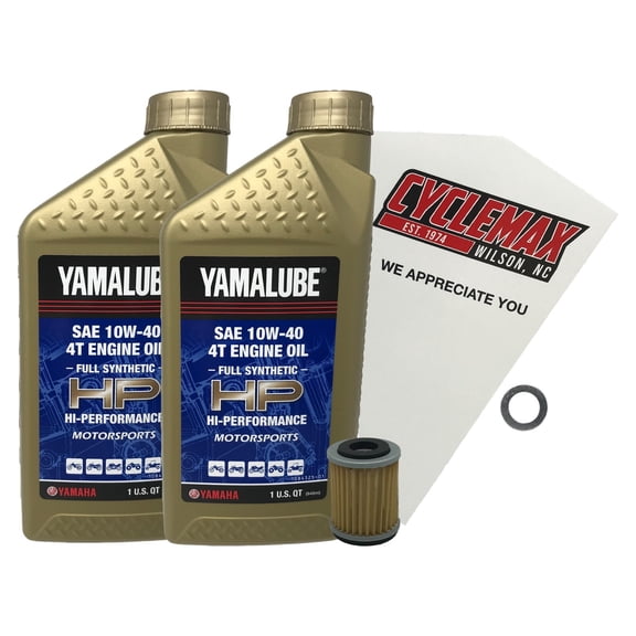Cyclemax Full Synthetic 10W-40 Oil Change Kit fits 1985-2000 Yamaha XT350