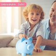 thumbnail image 5 of Large Piggy Bank, Unbreakable Plastic Money Bank, Coin Bank for Girls and Boys, Practical Gifts for Birthday(Blue), 5 of 5