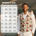 thumbnail image 7 of Yuyamidu Poinsettia Men's Formal Vest Cardinal Slim Fit Waistcoat for Wedding Prom Party Mens Suit Vest Christmas Tuxedo Vests Size 4XL, 7 of 7
