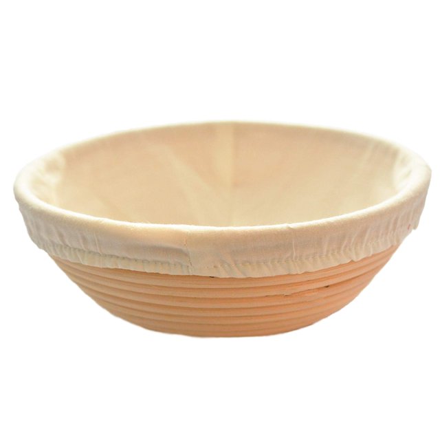 Cesta hervidora de pan FORSUN, redonda, 21,5 cm, de ratán