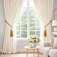 thumbnail image 2 of Evideco French Home Goods Curtain Holdbacks Set of 2 Decorative Curtain Tiebacks With Tassel - Golden Amber, 2 of 9
