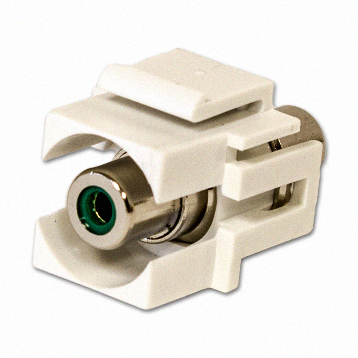 NavePoint RCA Female to Female Keystone Adapter Flush Green