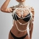 thumbnail image 5 of Cadena de suéter de perlas con flecos trenzada Sexy, cadena de cuerpo de perlas de imitación multicapa retro francesa para esposas y madres, 5 of 5