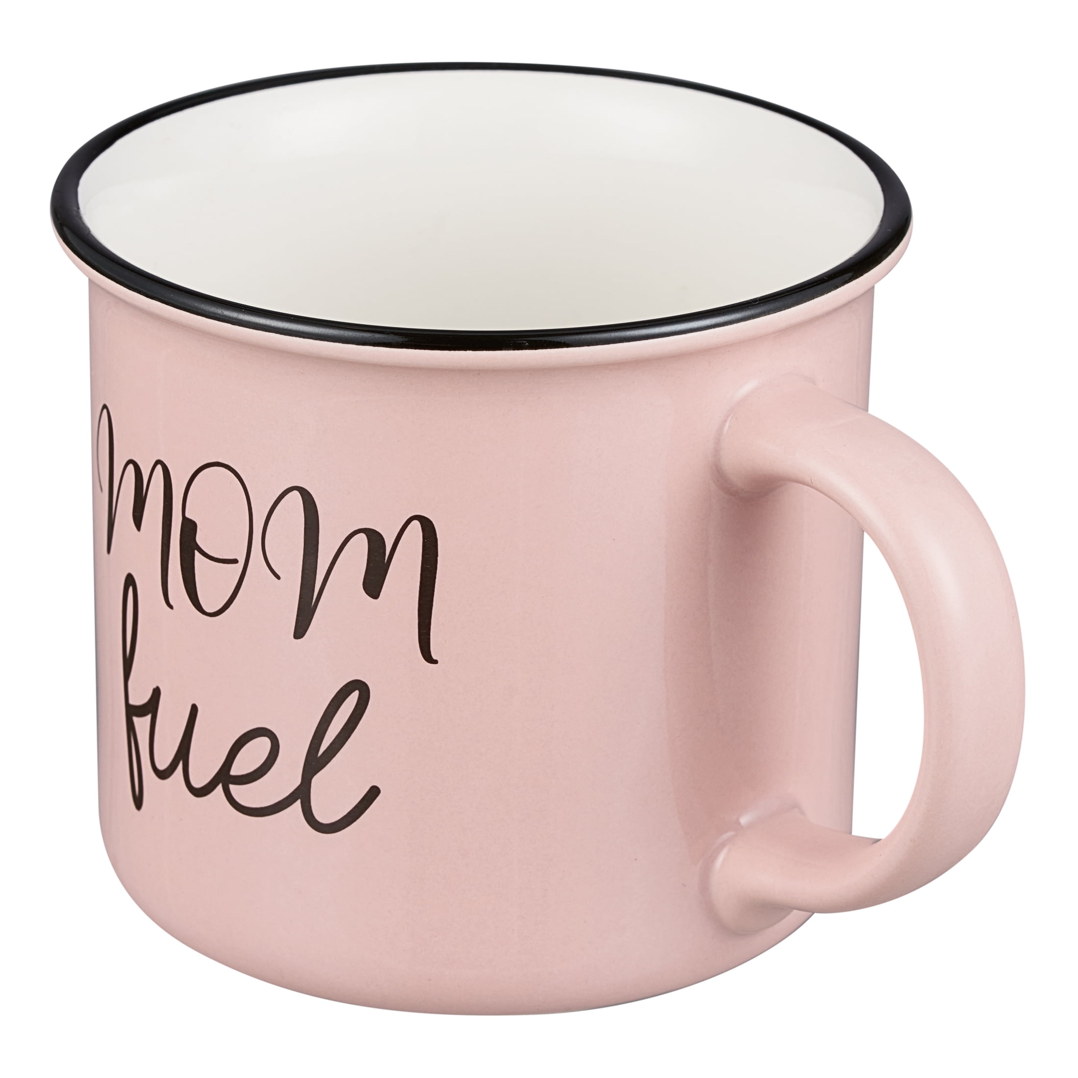 Mainstays 15.21 oz Stoneware Mom Fuel Coffee Mug, Pink