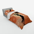 thumbnail image 2 of Ambesonne Orange Bedding Set 3 Pcs, Basketball Dunk Athlete, Twin XL, Pale Orange Black, 2 of 2