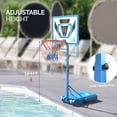 thumbnail image 6 of PEXMOR Pool Basketball Hoop Poolside, Portable 45-53" Height Adjustable Basketball Goal System for Swimming Pool w/Wheels, Upgraded Water Basketball Backboard Stand for Indoor Outdoor, 6 of 7