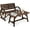 2 PC Wagon Bench Set, variant on HOMEDIARY Outdoor Wooden Wagon Wheel Bench, Rustic 2-Person Seat Patio Bench w/Slatted Design and Carbonized Finish, Outdoor Patio Furniture w/550lbs High Capacity for Garden Patio Backyard Porch