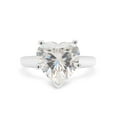 thumbnail image 2 of AFFY 3CT Heart Shape Moissanite Diamond Solitaire Engagement Ring in 14K White Gold over Silver-8, 2 of 8