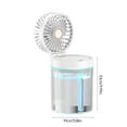 thumbnail image 3 of Yhmxh Portable Air Conditioner Cooling Fan with Remote, Quiet with 3 Speeds,450ml Evaporative Personal Air Cooler Fan 7 Night Light, Small Air Conditioner for Bedroom Office, 3 of 8
