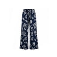 thumbnail image 3 of Wide Leg Pants For Women Business Casual Summer Loose Fit Beach Ready Vacation Ready Flexible Styling Easy Matching Wardrobe Essential Everyday Outfit For Vacation And Travel Blue B M, 3 of 6